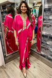 Pink Lehriya Cowled Dress