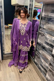 Purple Gharara Set