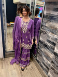 Purple Gharara Set