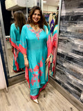 Kaftan with Floral Print