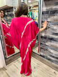 Pink Lehriya Cowled Dress