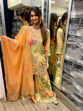 Floral Print Gharara Set