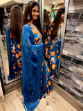 Royal Blue Sharara Set