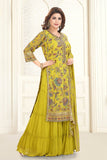 Yellow Three-Tiered Sharara Set