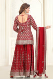 Elegant Red Sharara Set