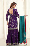 Exquisite Violet Sharara Set